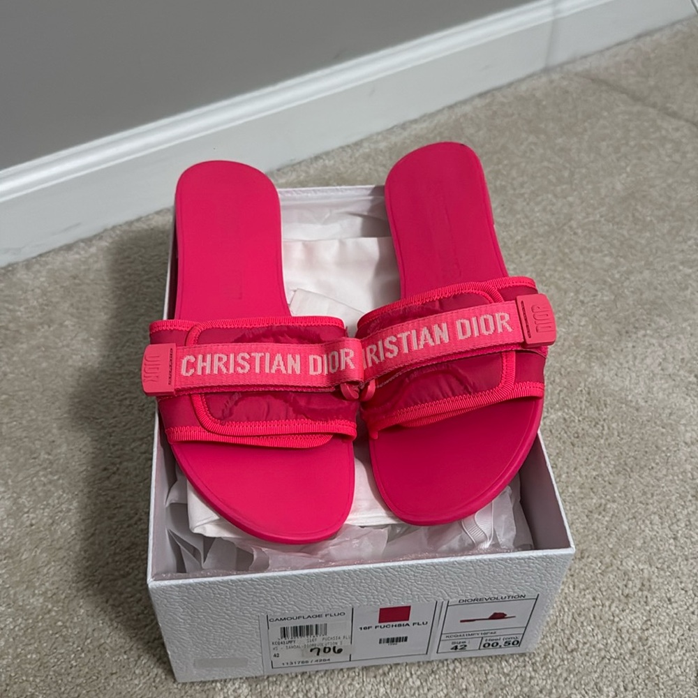 Pink Dior slides